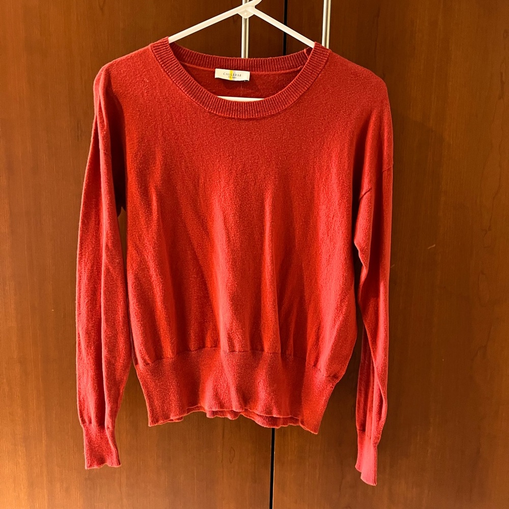 CALLIDAE 'The Crewneck' in Poppy size XS